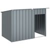 vidaXL hundehus med tag 153x91x110 cm galvaniseret st&aring;l antracitgr&aring;