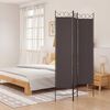 vidaXL 3-panels rumdeler 120x200 cm stof brun