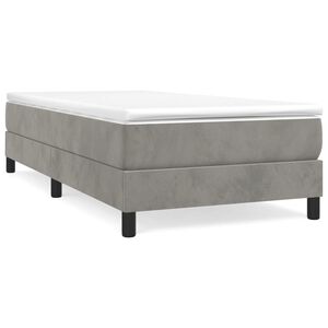 vidaXL Boxspring sengeramme Lysegr&aring; 80x200 cm Fl&oslash;jl