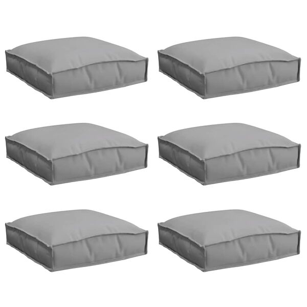 vidaXL Pallehynde til s&aelig;de 6 pcs Gr&aring; 40 x 40 x 8 cm Oxford stof