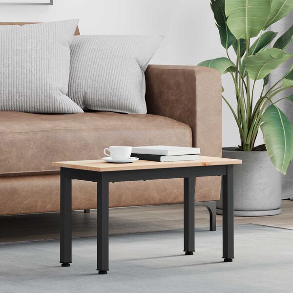 vidaXL Sofabord Naturfarvet 60 x 30 x 36 cm Massiv fyrretr&aelig;