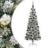 vidaXL Kunstigt Hinged Juletr&aelig; 300 LED'er Gr&oslash;n og Hvid 180 cm