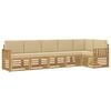 vidaXL Udend&oslash;rs sofagruppe 6 pcs Hvid og Beige 306 x 128,5 x 73 cm
