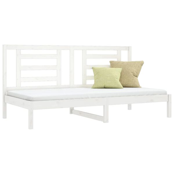 vidaXL daybed uden madras 90x200 cm massivt fyrretræ hvid
