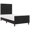 vidaXL Box spring seng med hovedg&aelig;rde Sort 100 x 200 cm Fl&oslash;jl