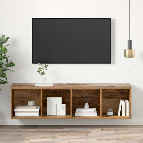 vidaXL TV-møbelsæt Gammelt træ 37 x 37 x 142,5 cm Konstrueret træ