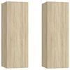vidaXL tv-borde 2 stk. 30,5x30x90 cm konstrueret tr&aelig; sonoma-eg