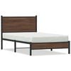 vidaXL sengeramme 100x200 cm uden madras metal brun egetr&aelig;sfarve