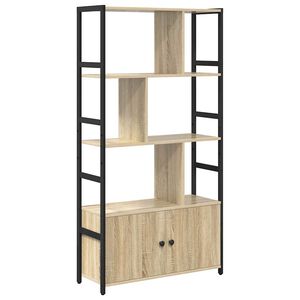 vidaXL Bogreol 80 x 30 x 155,5 cm Konstrueret tr&aelig; Sonoma eg