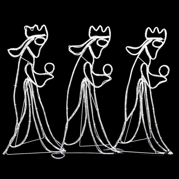 vidaXL de tre vise m&aelig;nd julefigur 504 LED'er 99,5x45,5 cm