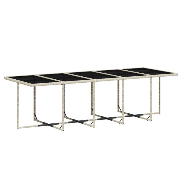 vidaXL lounges&aelig;t til haven 11 dele med hynder polyrattan lysegr&aring;