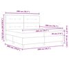 vidaXL Box spring seng med madras med LED Creme 200 x 200 cm Stof