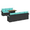 vidaXL Havesofa S&aelig;t 8 stk. Sort Poly rattan