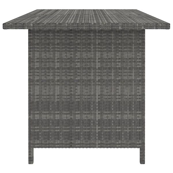 vidaXL havebord 110x70x65 cm polyrattan grå