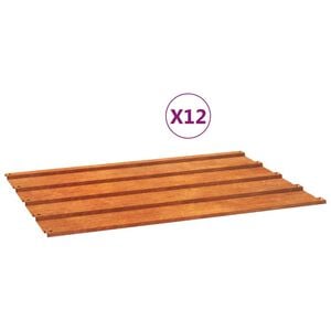 vidaXL tagpaneler 12 stk. 60x44 cm cortenst&aring;l rustfarvet