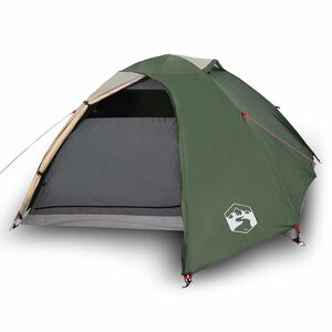 vidaXL 4-personers campingtelt vandt&aelig;t kuppel gr&oslash;n