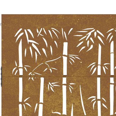 vidaXL havelåge 85x125 cm cortenstål bambusdesign