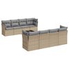 vidaXL sofas&aelig;t til haven 9 dele med hynder polyrattan beige