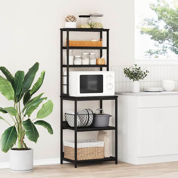 vidaXL K&oslash;kkenhylde Sort eg 60 x 40 x 168 cm Konstrueret tr&aelig;