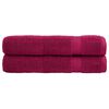 vidaXL Premium h&aring;ndkl&aelig;der SOLUND 2 stk. bordeaux 100x200 cm 600 gsm