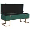 vidaXL bænk med opbevaringsrum 105 cm fløjl grøn