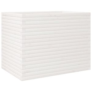 vidaXL plantekasse 90x60x68,5 cm massivt fyrretr&aelig; hvid