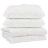 vidaXL Dyne med pude 3 pcs Hvid Mikrofiber