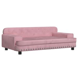 vidaXL sofa til b&oslash;rn 90x53x30 cm velour lyser&oslash;d