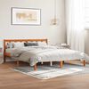 vidaXL sengeramme uden madras 160x200 cm massivt fyrretr&aelig; gyldenbrun