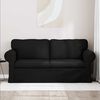 vidaXL Sofa 140cm Sort Metal