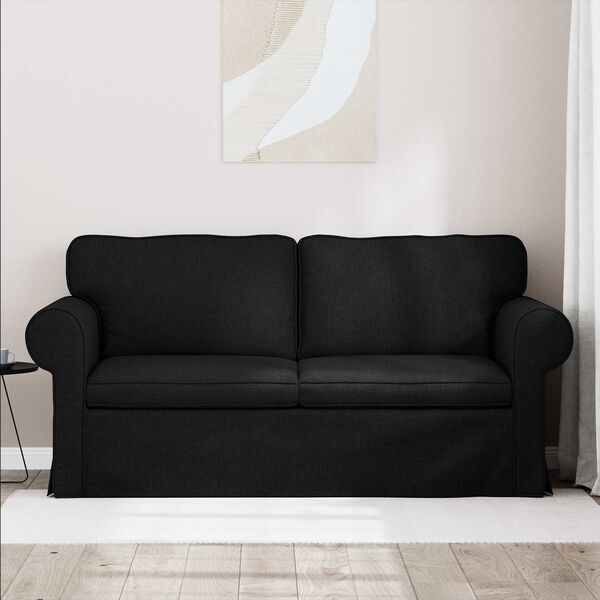 vidaXL Sofa 140cm Sort Metal