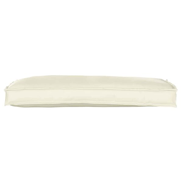 vidaXL Pallehynde til b&aelig;nk Creme 100 x 40 x 8 cm Oxford stof