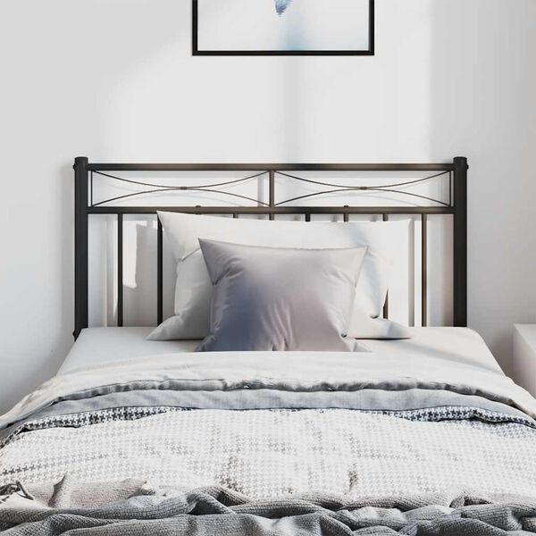 vidaXL udskiftningsgavl 100 cm metal sort