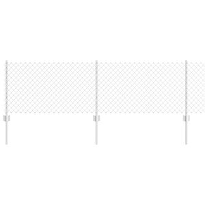 vidaXL Hegn med post S&oslash;lv 0,6 x 25 m St&aring;l