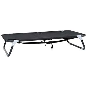 vidaXL Hundeseng 90 x 55 x 18 cm St&aring;l Sort