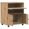 vidaXL Printerstand Artisan Egetr&aelig; 60 x 48 x 74 cm Konstrueret tr&aelig;