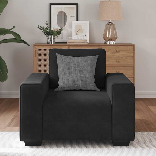 vidaXL sofastol 60 cm fløjl sort