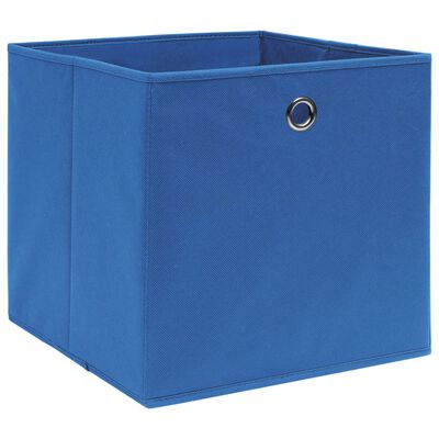 vidaXL opbevaringskasser 10 stk. 32x32x32 stof blå