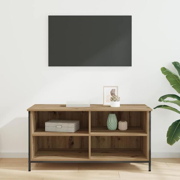 vidaXL TV-skab Artisan Egetr&aelig; 100 x 40 x 50 cm Konstrueret tr&aelig;