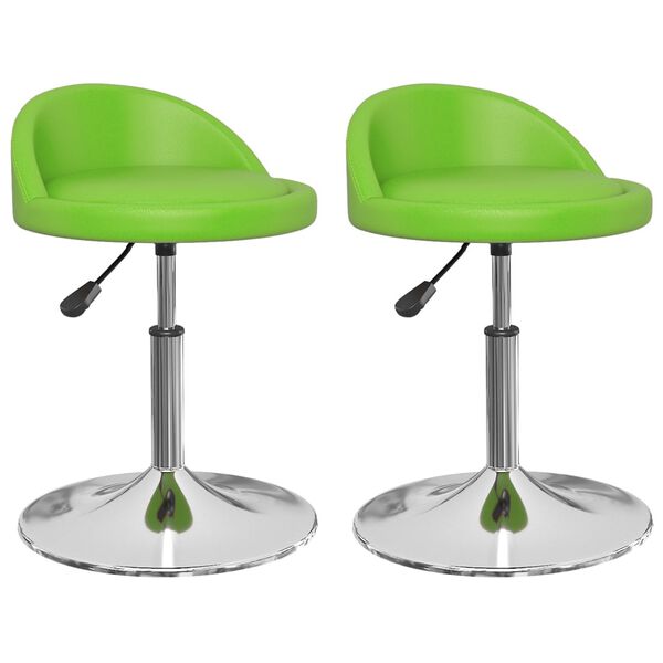 vidaXL drejelige spisebordsstole 2 stk. kunstl&aelig;der gr&oslash;n