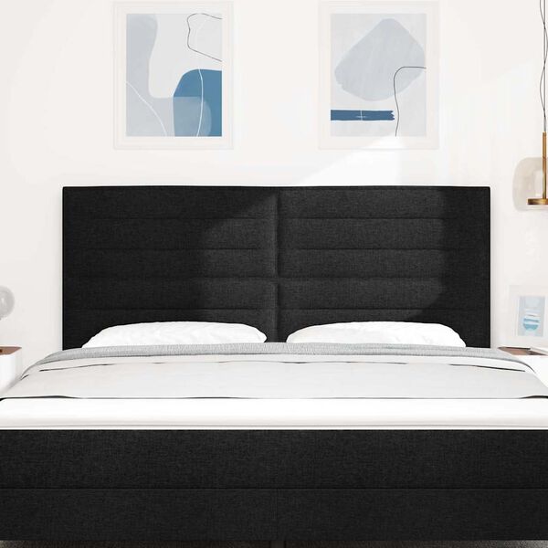 vidaXL Hovedg&aelig;rde Sort 180 cm Stof