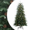 vidaXL Kunstigt Hinged Juletr&aelig; 150 cm 150 LED'er Varm hvid PE og PVC