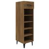 vidaXL skoreol 30x35x105 cm konstrueret tr&aelig; brun egetr&aelig;sfarve