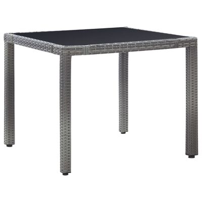 vidaXL udendørs spisebordssæt 5 dele polyrattan grå
