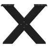 vidaXL sofabordsben X-formet 2 stk. sort 60 x (42-43) cm stål