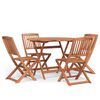 vidaXL spisebordss&aelig;t til haven 5 dele massivt akacietr&aelig;