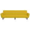 vidaXL 2-personers sovesofa fl&oslash;jl gul