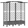vidaXL H&aelig;vet Bed med Trellis og Tag Lysegr&aring; 163 x 40 x 129 cm PP