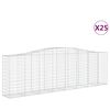 vidaXL buede gabionkurve 25 stk. 400x50x120/140 cm galvaniseret jern