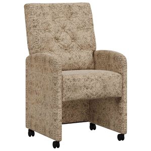 vidaXL Spisebordsstole med hjul med hjul 2 pcs Lysegr&aring; 58 x 67 x 97 cm